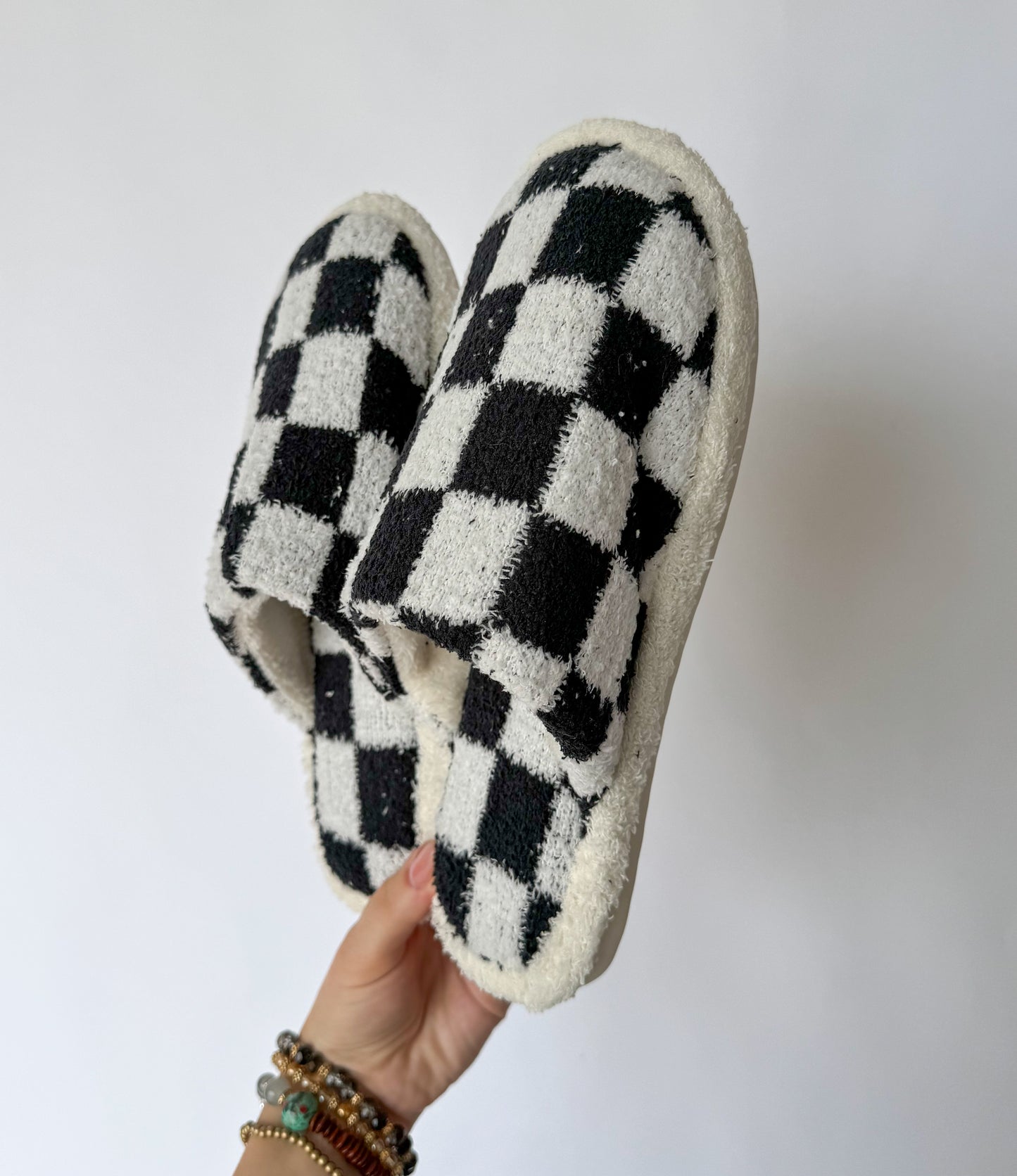 Checkered Cozy Slippers