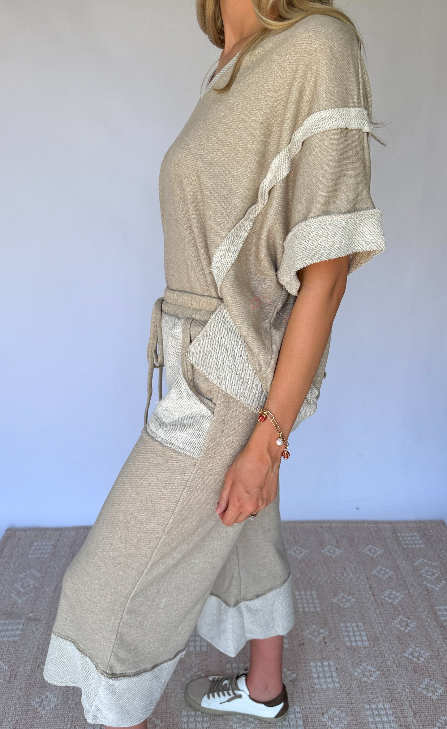 Annie Reverse Contrast Wide Leg Pants