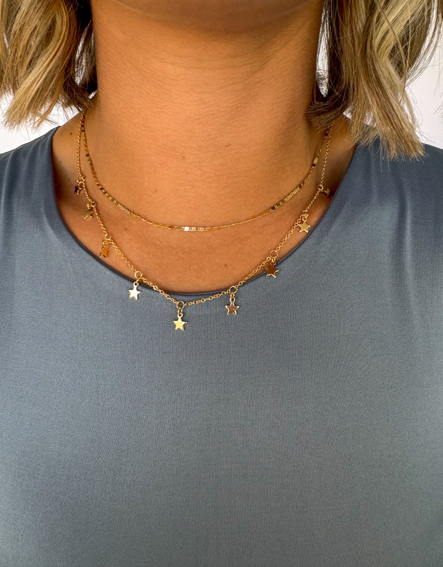 Star Drop Layered Necklace *Gold*
