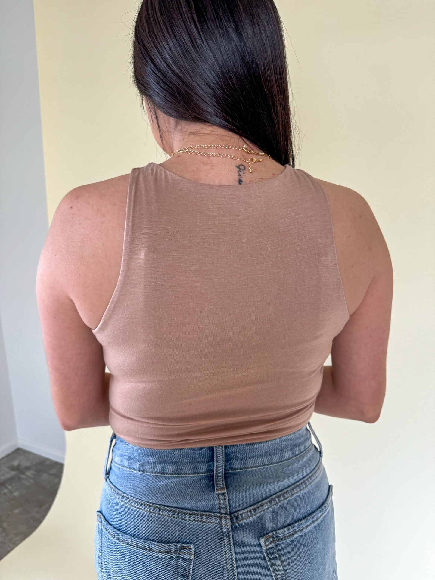 Brooklyn Tank Bodysuit *Tan*