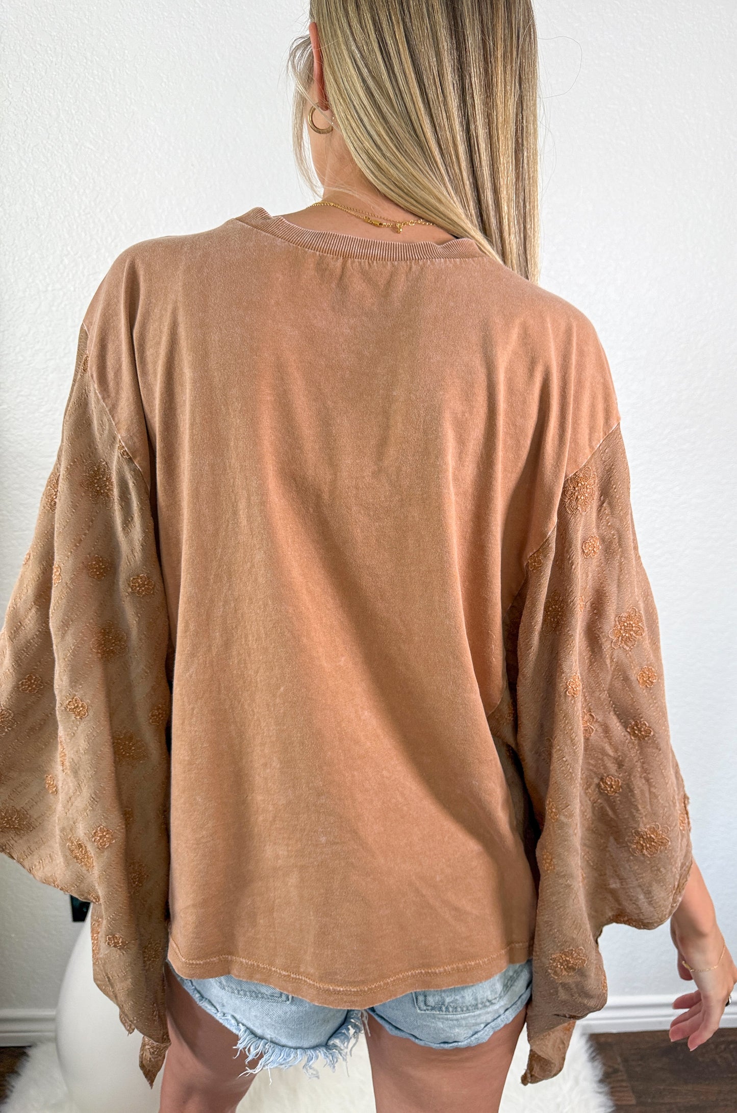 Peace And Love Patch Poncho Top