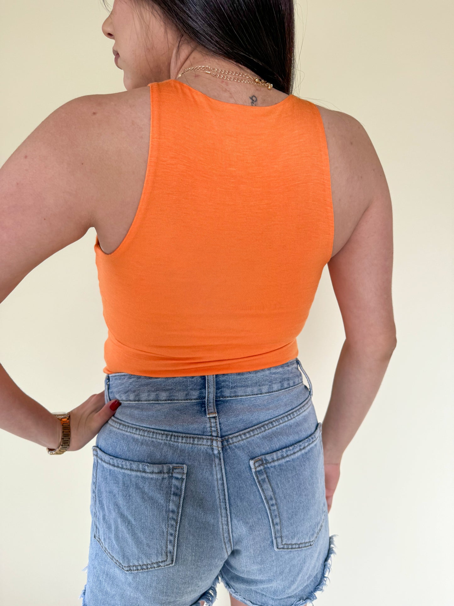 Brooklyn Tank Bodysuit *Orange*