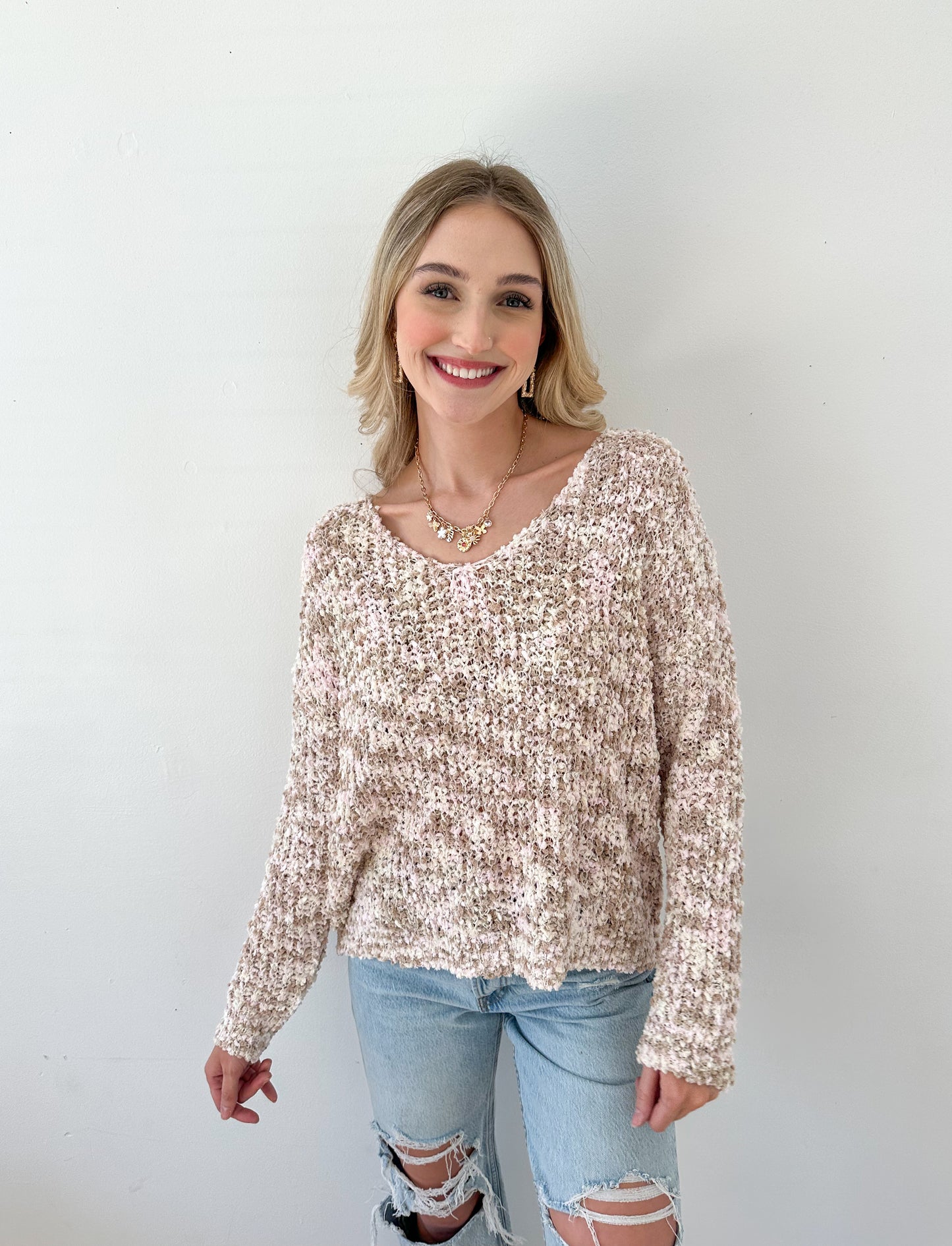Love You Popcorn Knit Sweater