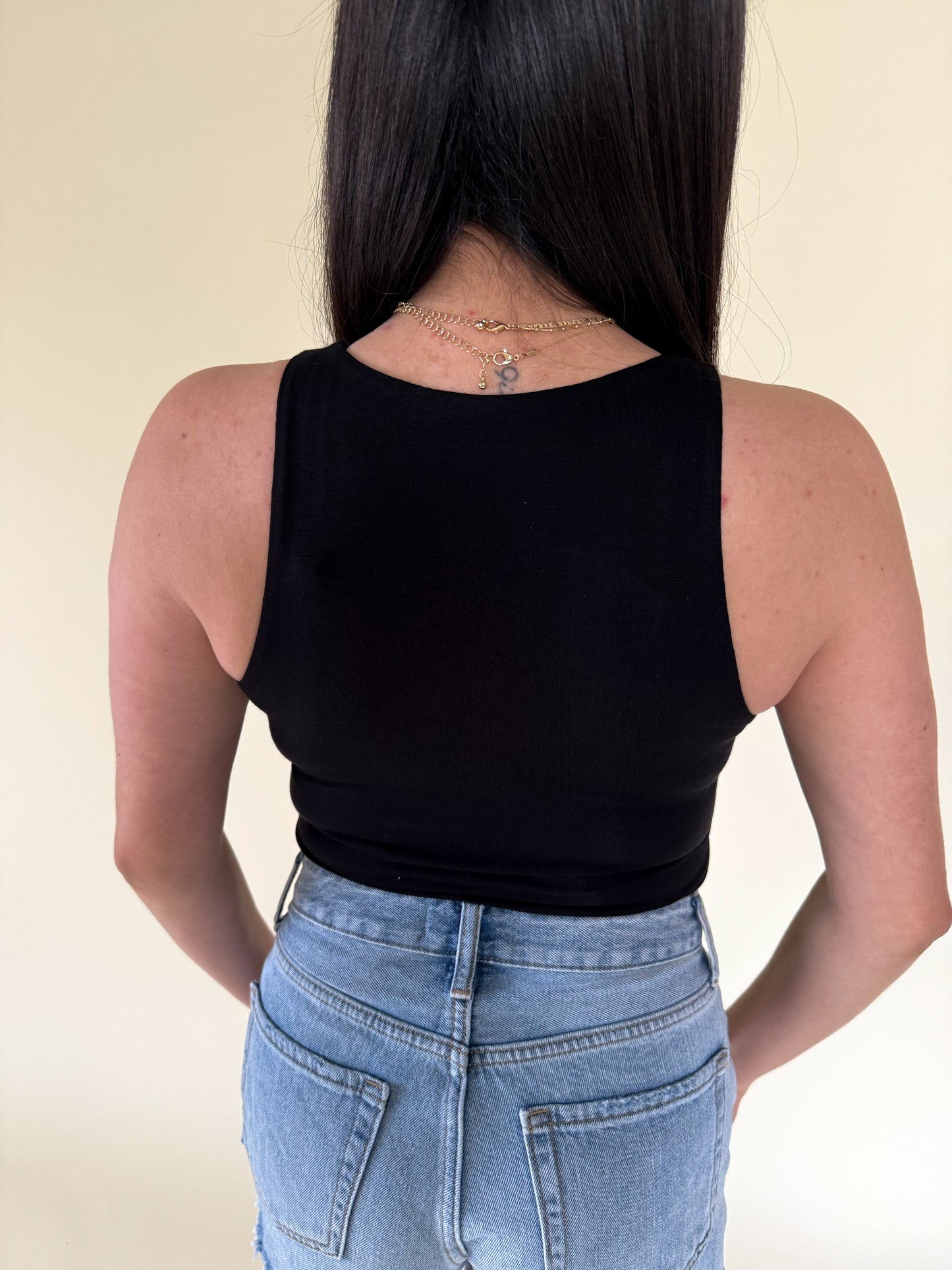 Brooklyn Tank Bodysuit *Black*