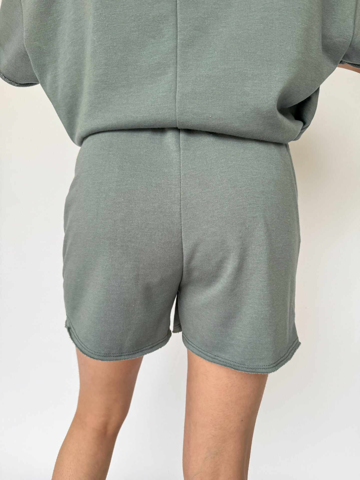 Never Looking Back Terry Lounge Shorts *Stone Blue*