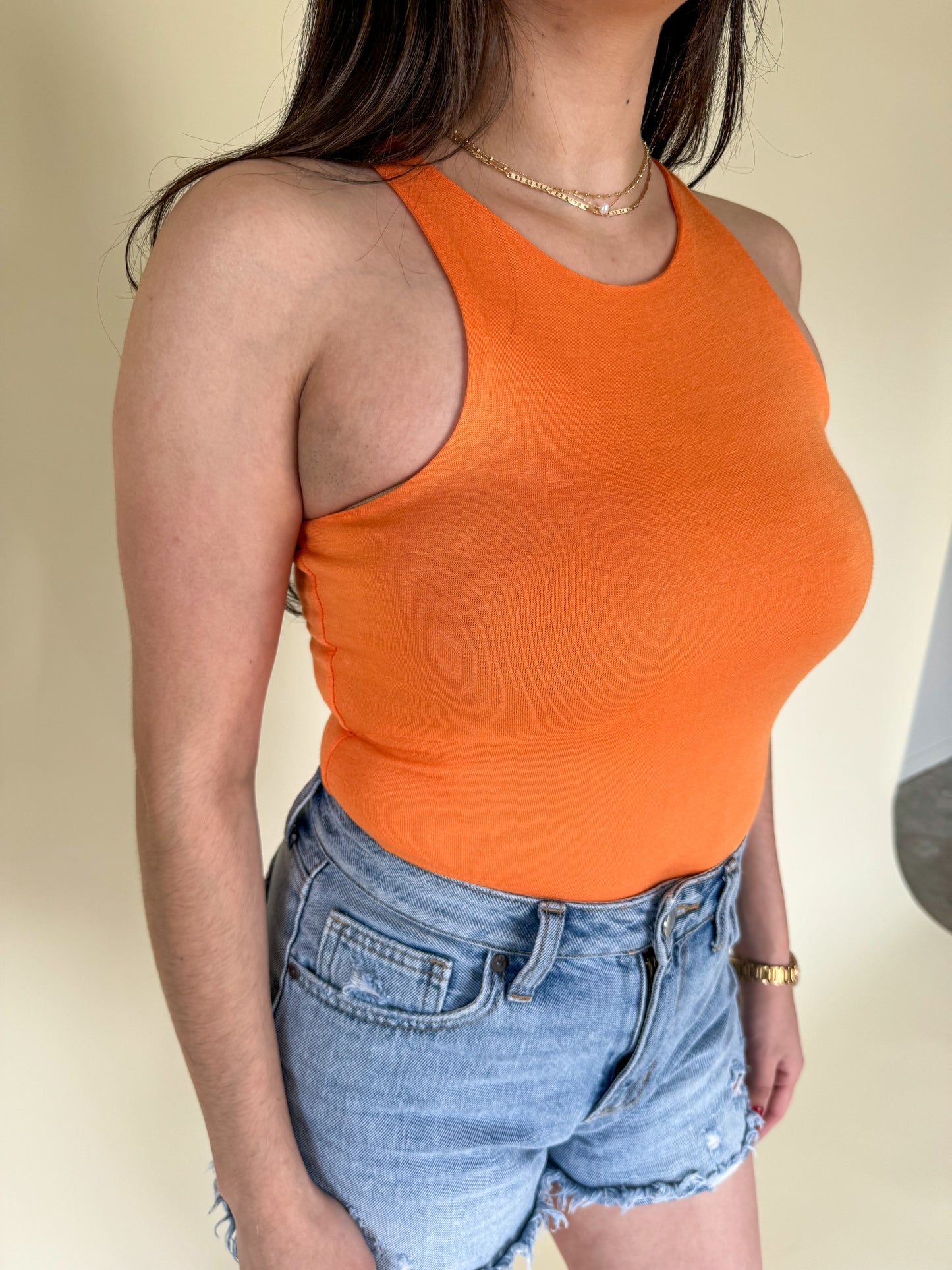 Brooklyn Tank Bodysuit *Orange*