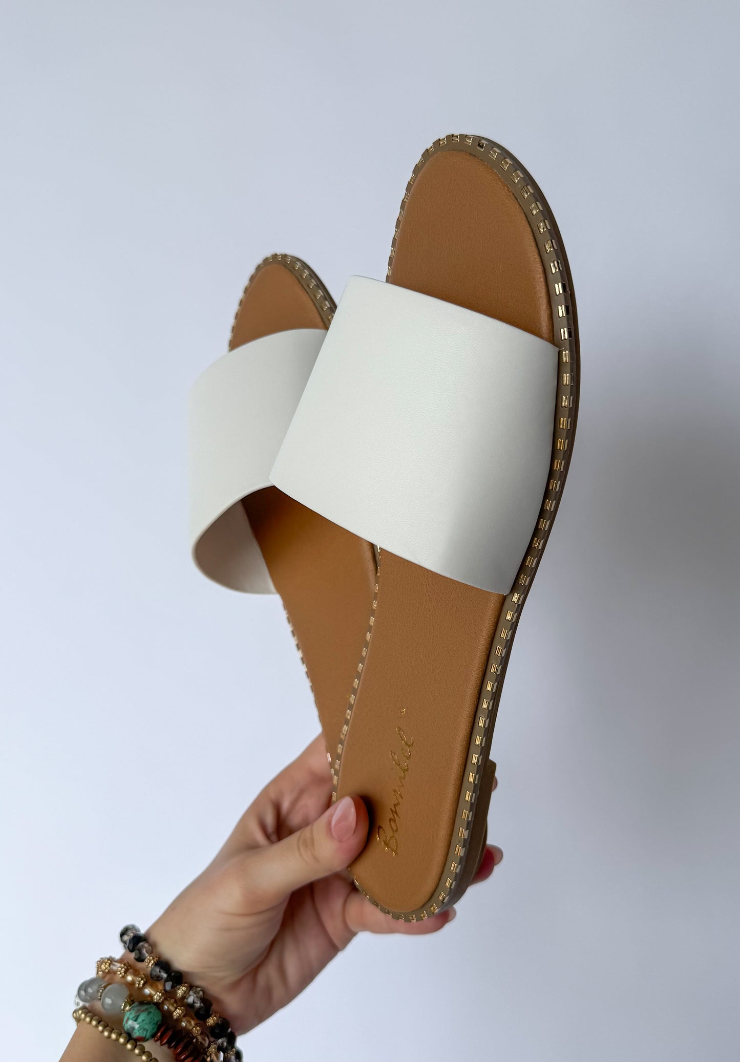 Willow White Slide Sandals