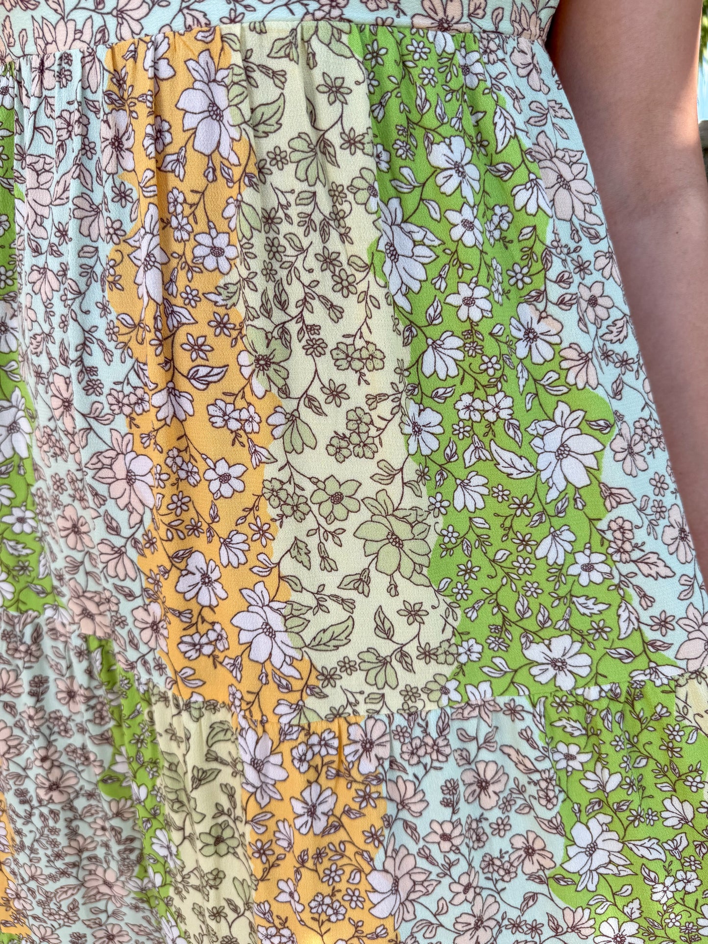 Floral Oasis Strapless Maxi Dress