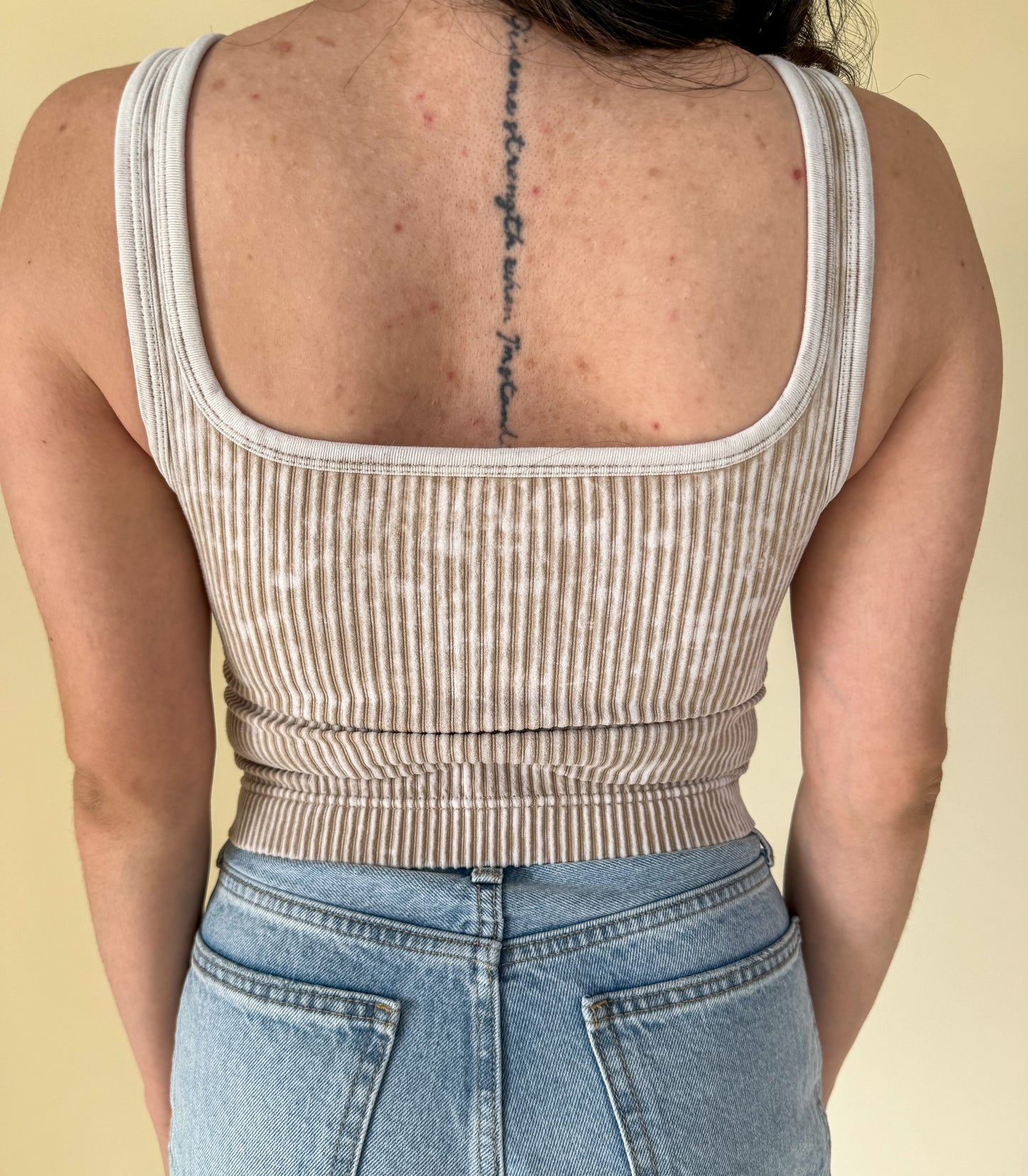 Here Comes The Sun Cropped Tank *Ash Beige*