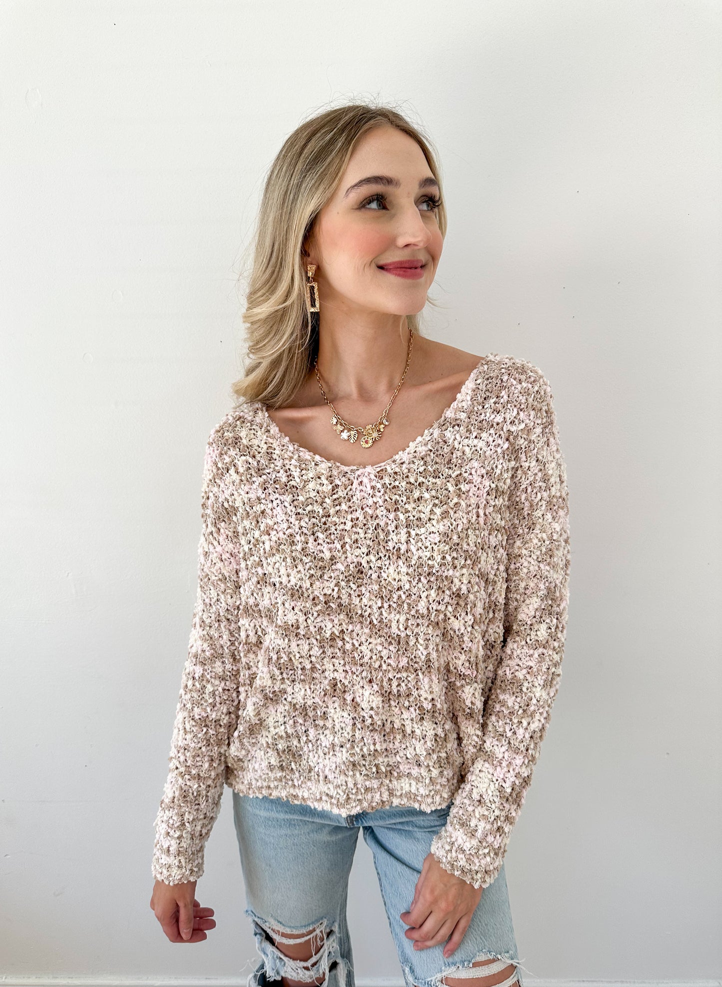 Love You Popcorn Knit Sweater