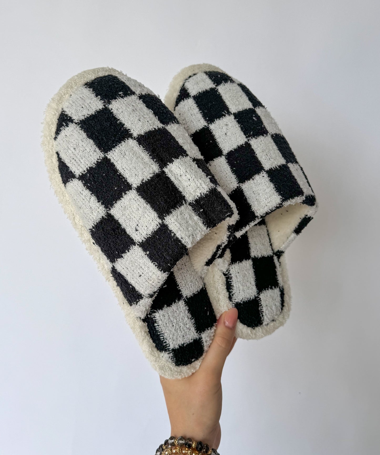 Checkered Cozy Slippers