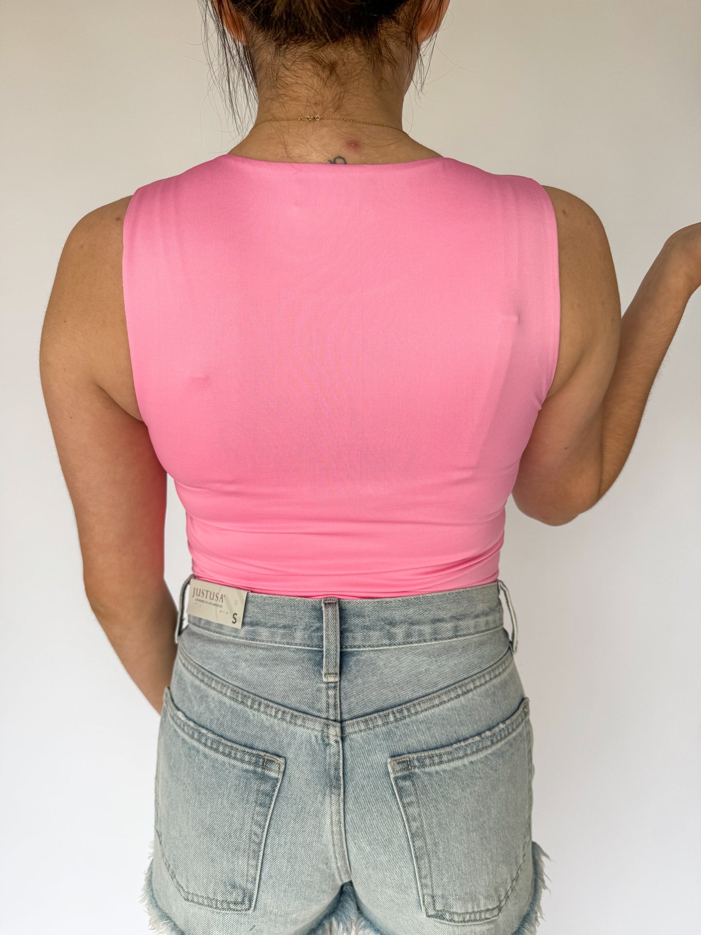 Everyday Casual Crop Top *Pink*