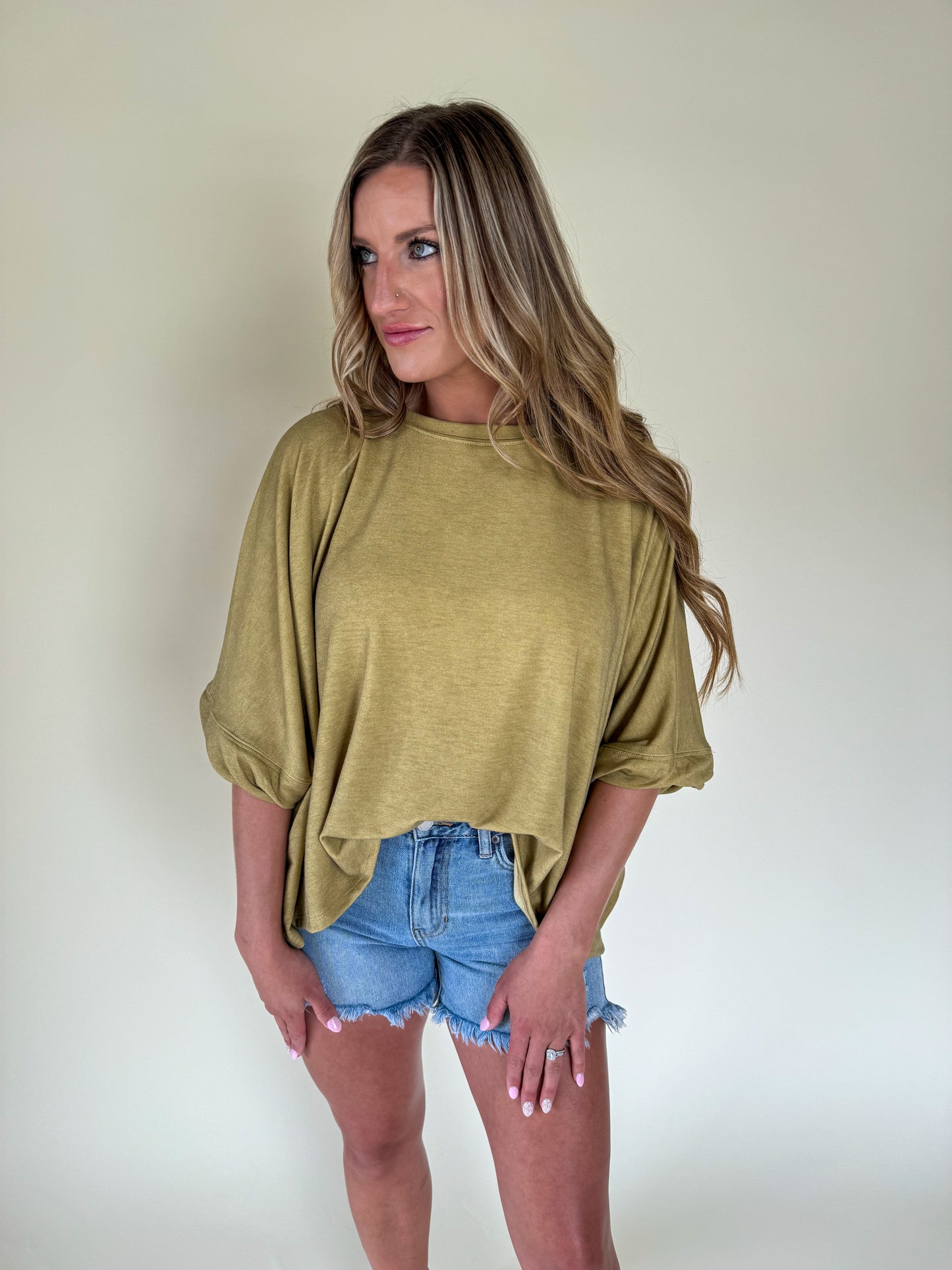 Chloe Vintage Washed Loose Top