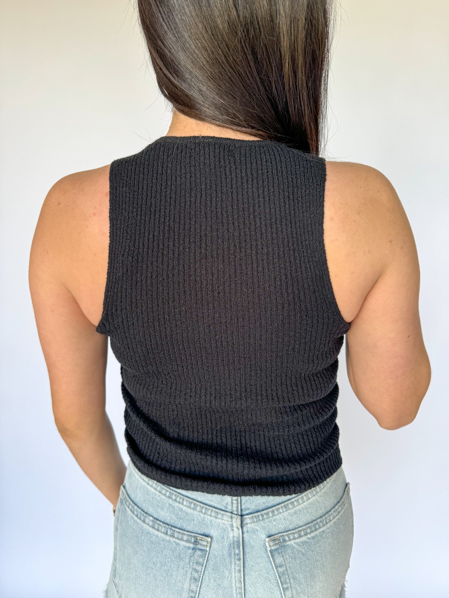 Ava Black Knit Tank