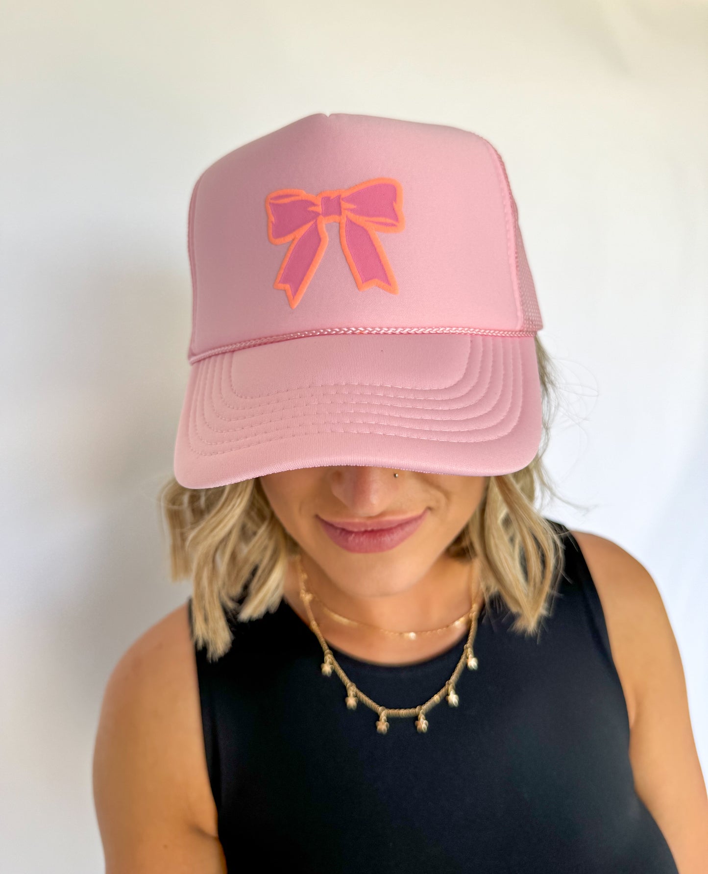 Bow Puff Print Trucker Hat