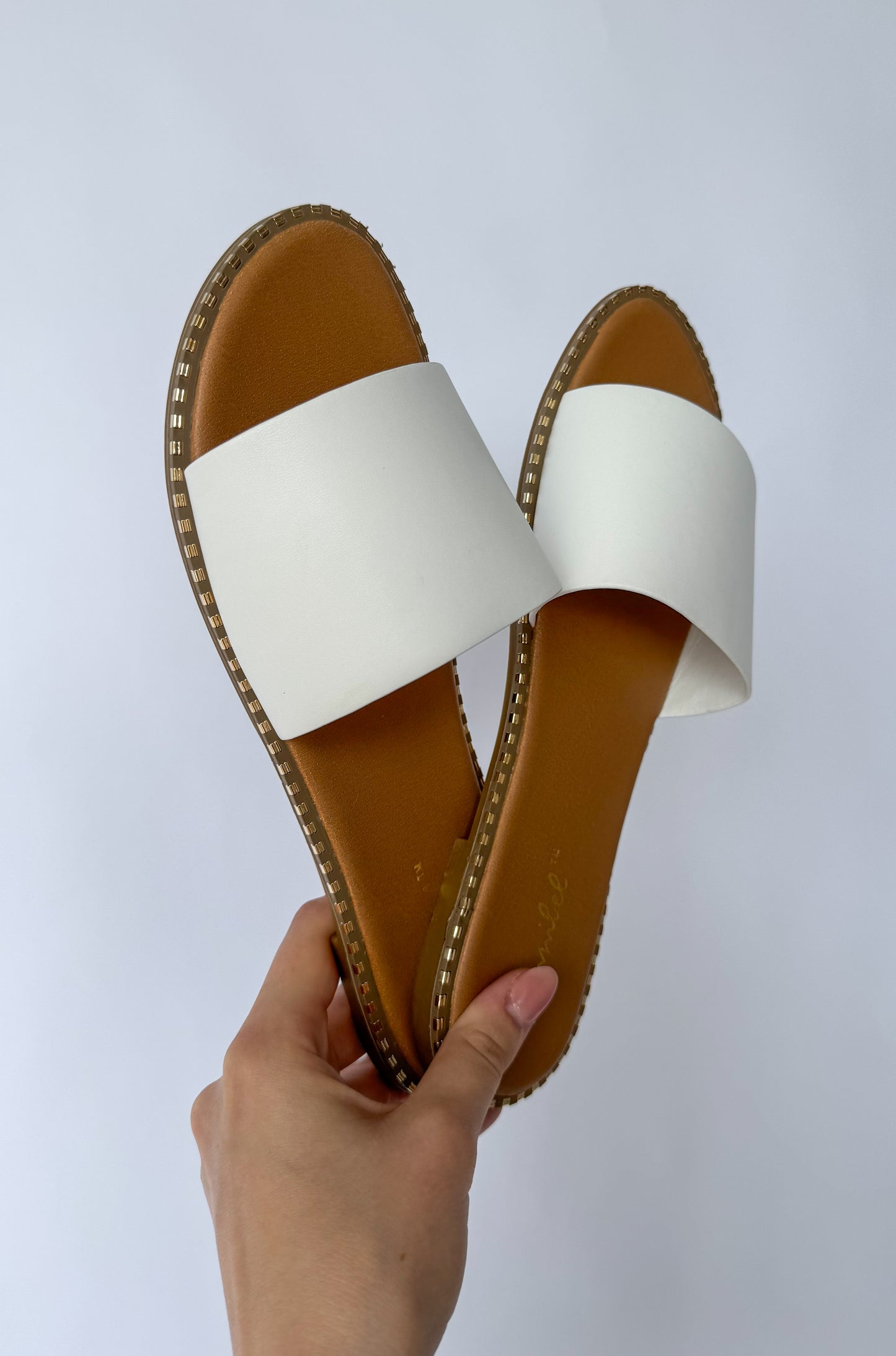 Willow White Slide Sandals