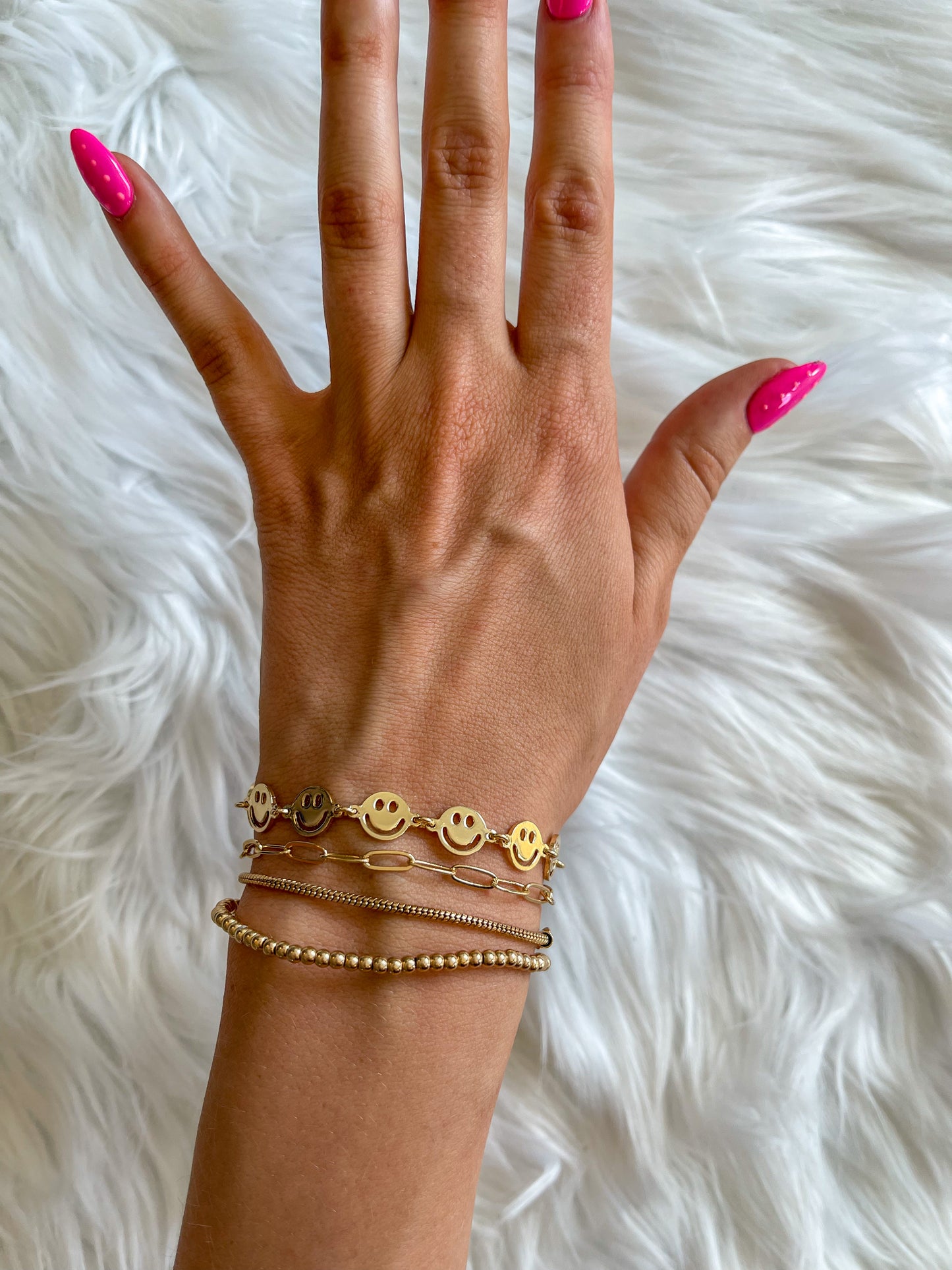 Happy Vibes Gold Bracelet