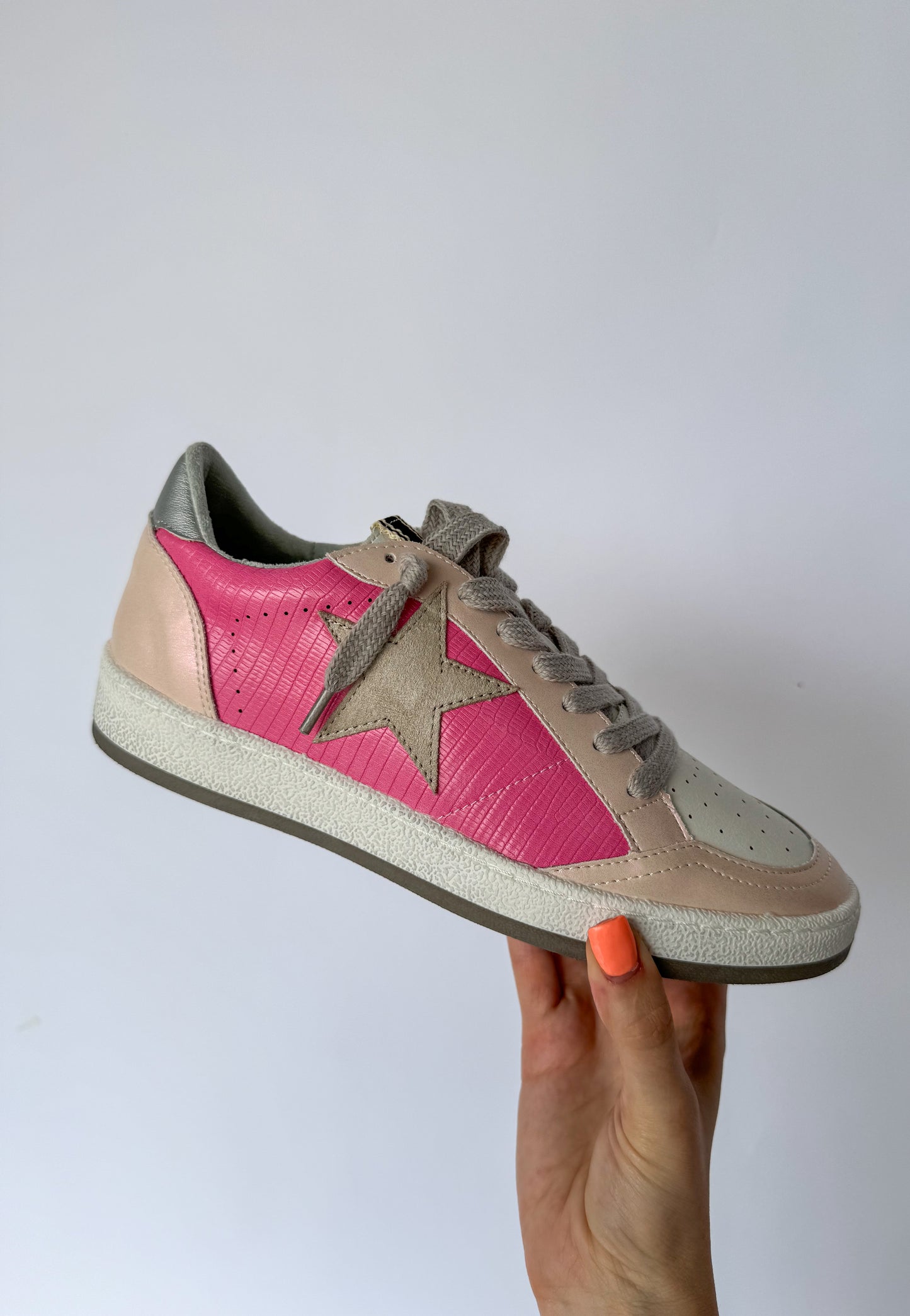 Pink Lizard Paz Sneakers By Shu Shop