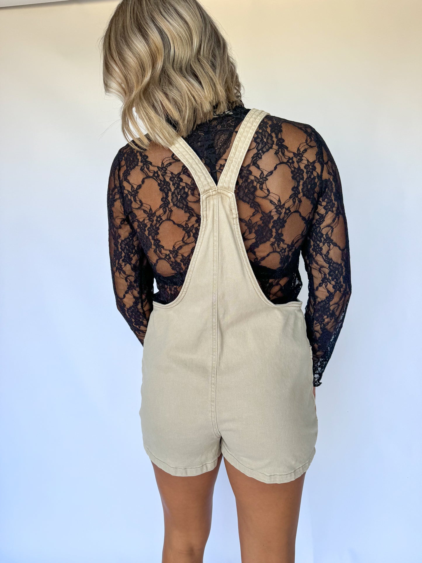 Sunday Stroll Beige Romper