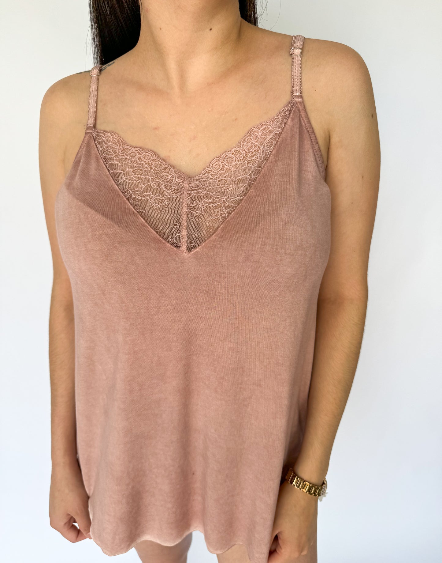 Made You Look Lace Cami Top *Blush*