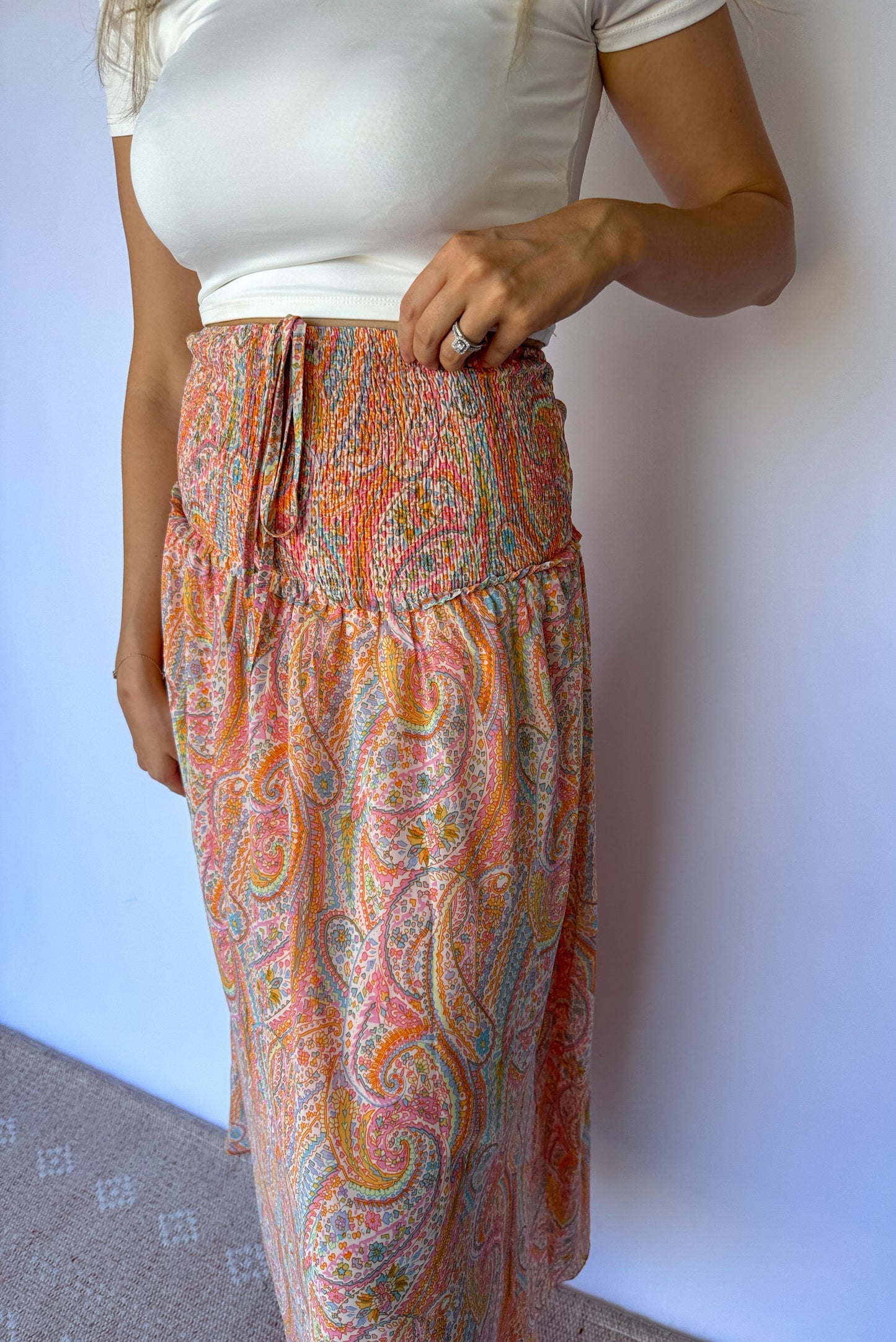 Paisley Midi Dress & Maxi Skirt