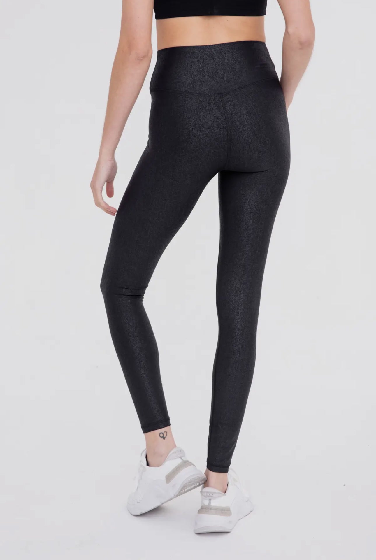 Sophia Faux Leather Look Crossover Leggings