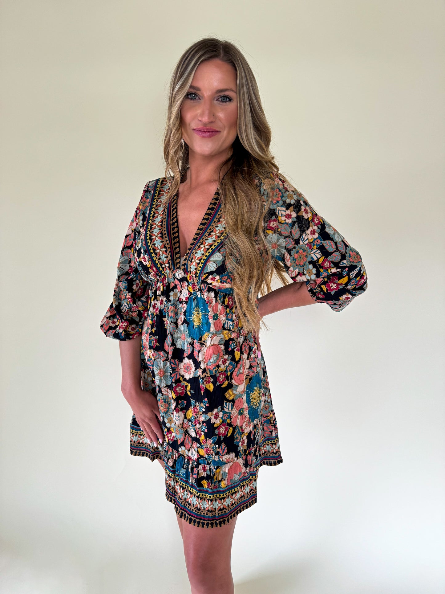 Jocelyn Long Sleeve Floral Dress