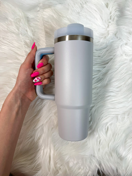 Light Grey 30oz Stainless Steel Tumbler