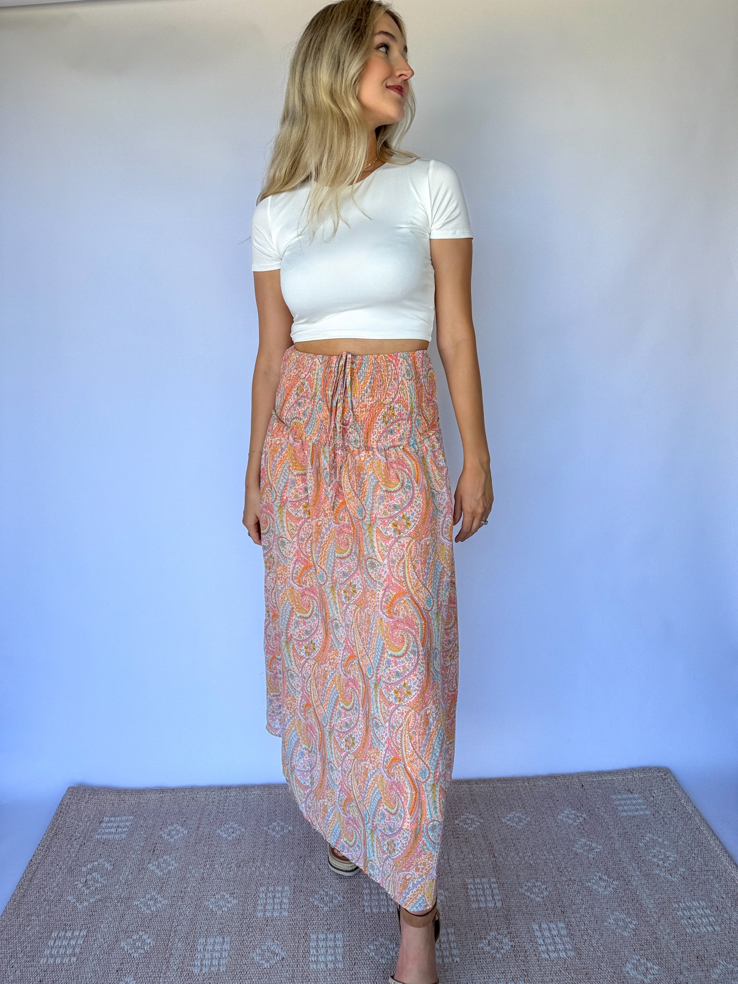 Paisley Midi Dress & Maxi Skirt