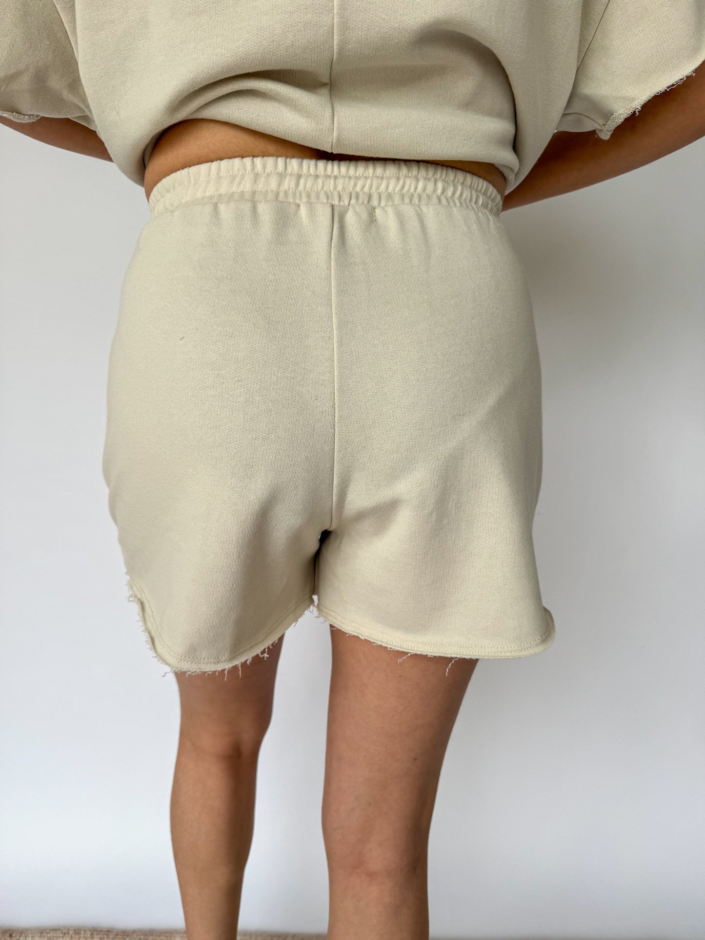 Never Looking Back Terry Lounge Shorts *Beige*