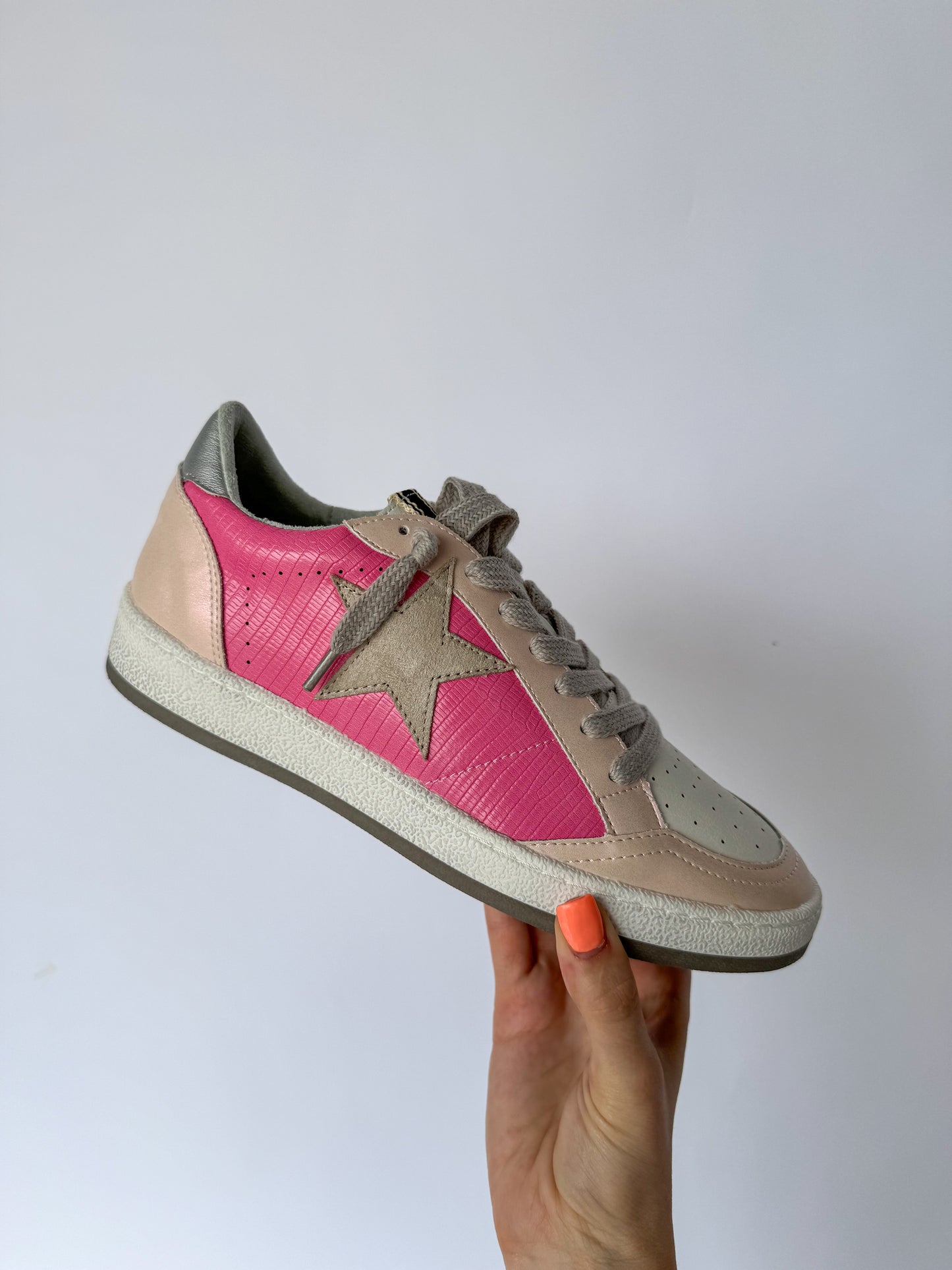 Pink Lizard Paz Sneakers By Shu Shop