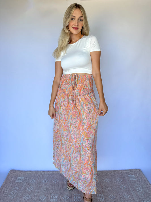 Paisley Midi Dress & Maxi Skirt
