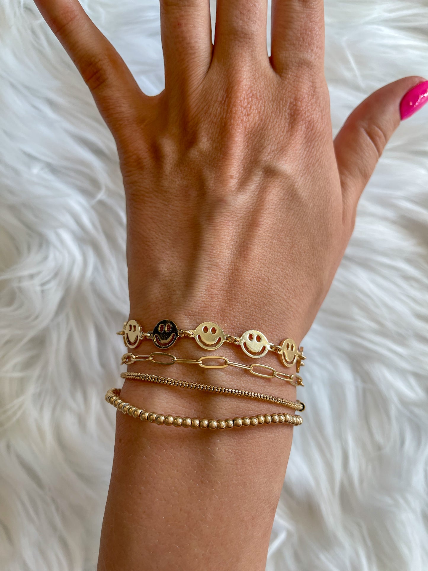 Happy Vibes Gold Bracelet